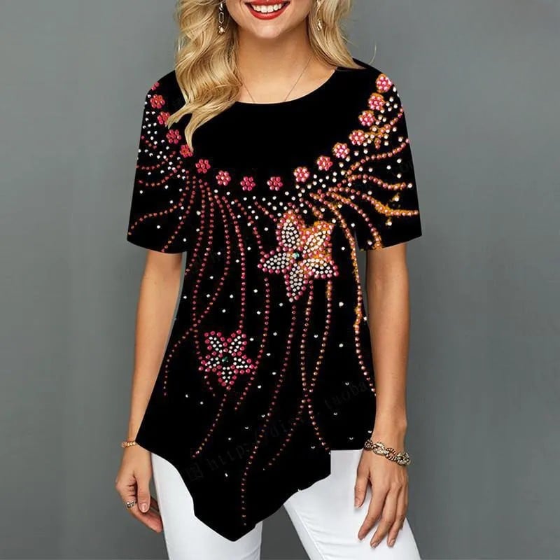 T-shirt a motif brillant