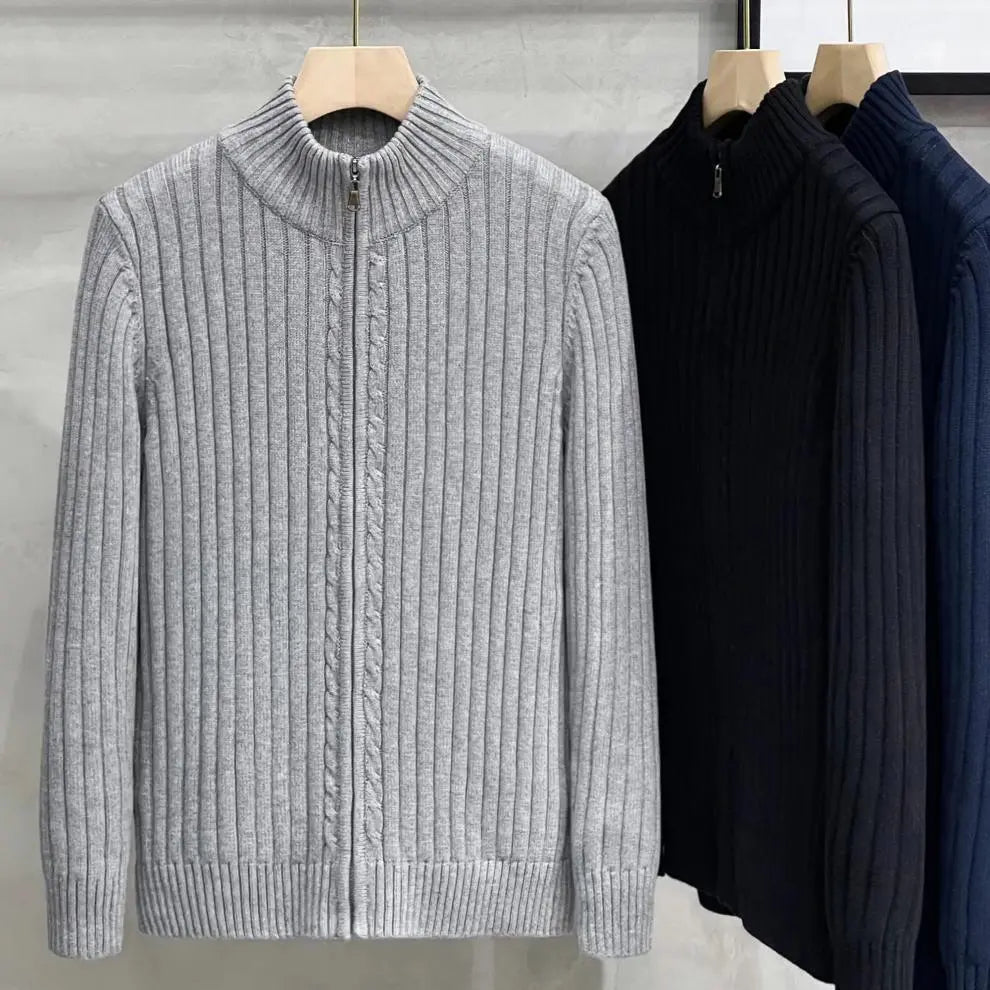 Cardigan à zip en coton pour homme