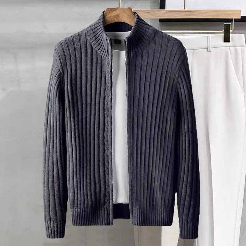 Cardigan à zip en coton pour homme
