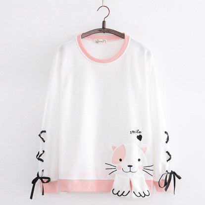 Chandail mignon à motif chat