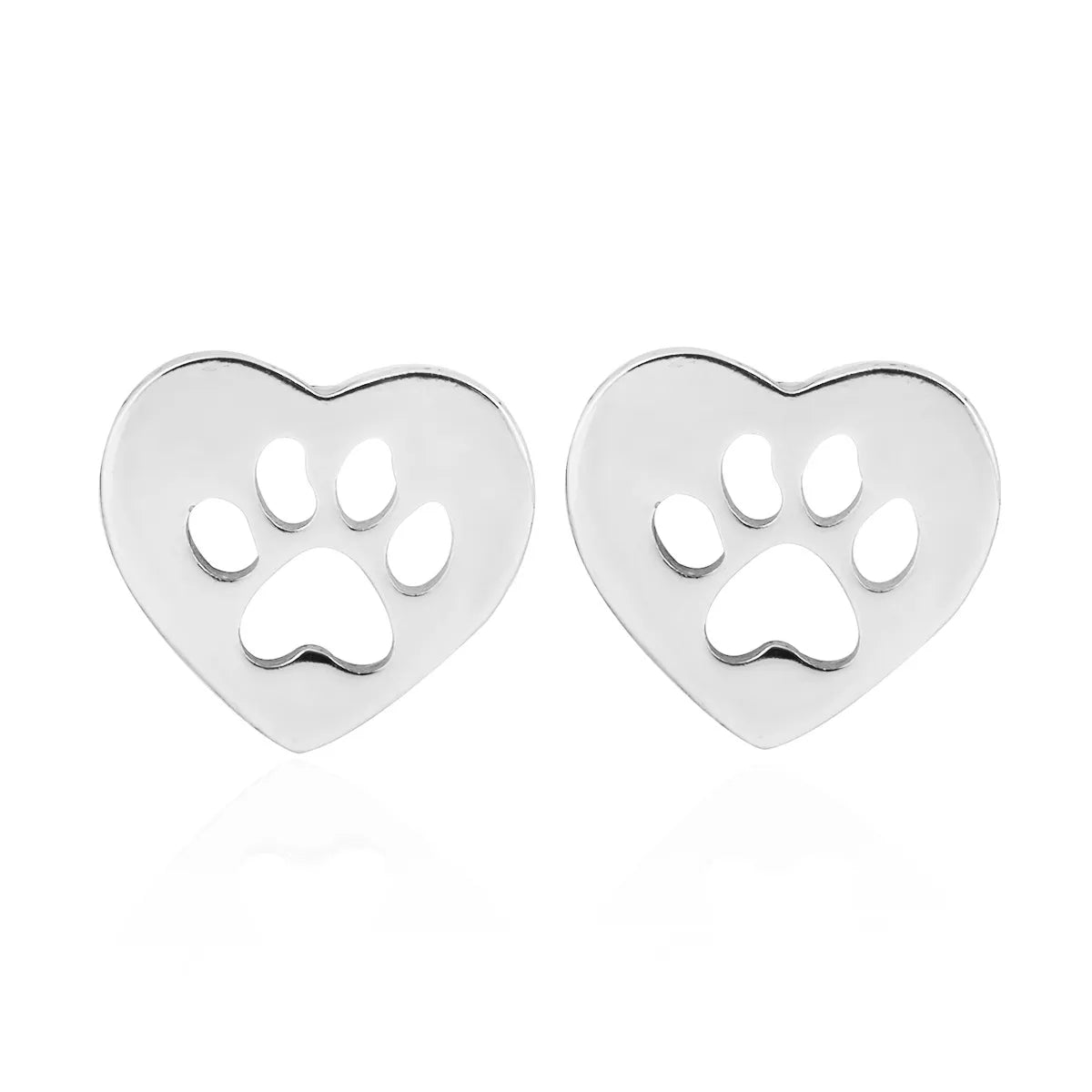 Boucles d'oreilles avec empreinte de patte