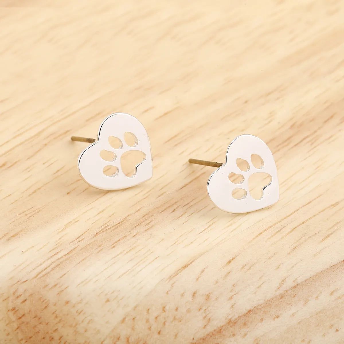 Boucles d'oreilles avec empreinte de patte