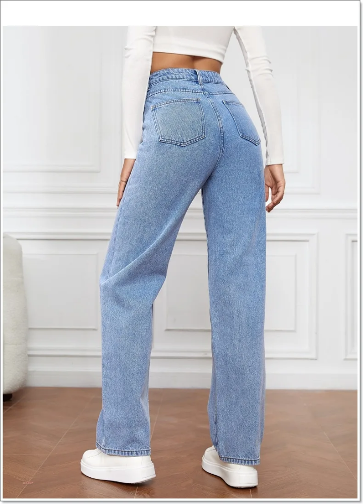 Jeans bootcut à taille haute pour femmes