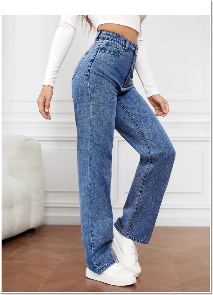 Jeans bootcut à taille haute pour femmes