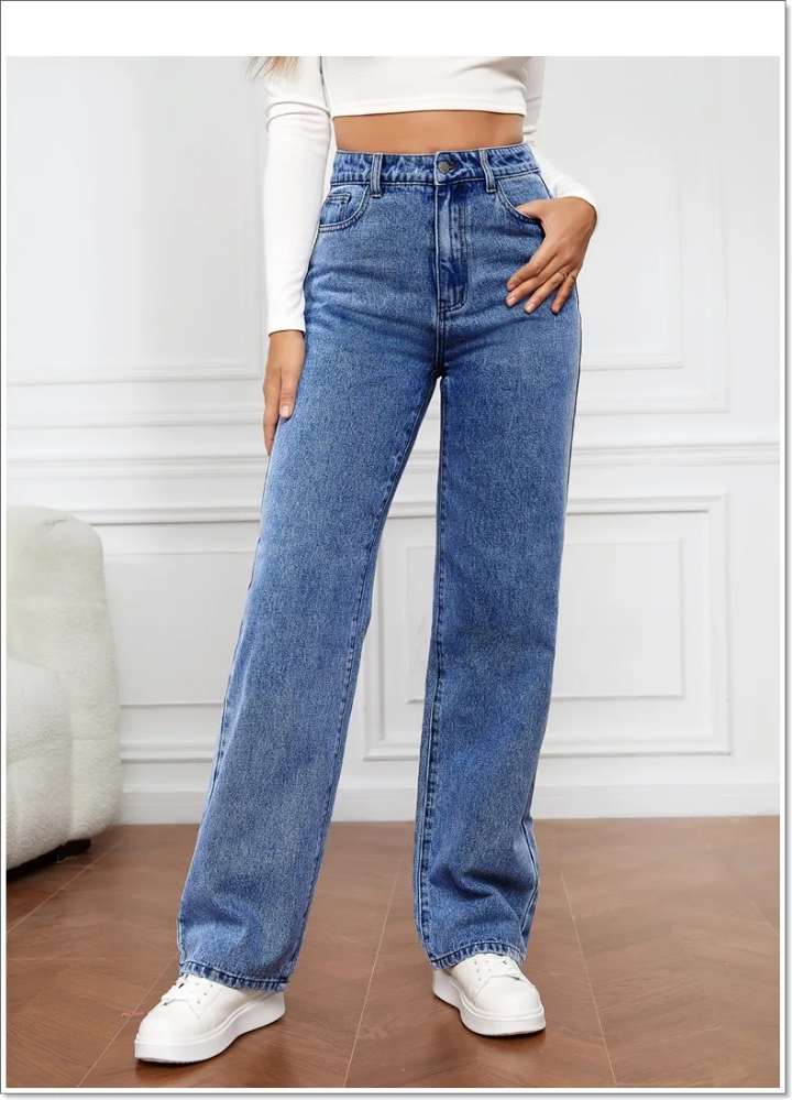 Jeans bootcut à taille haute pour femmes