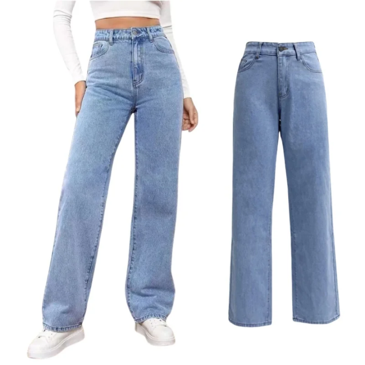 Jeans bootcut à taille haute pour femmes