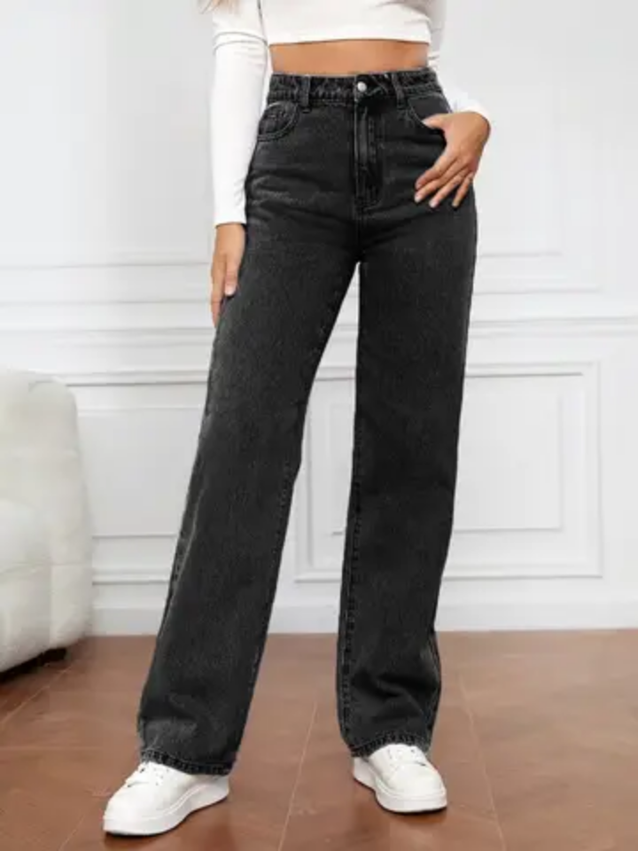 Jeans bootcut à taille haute pour femmes