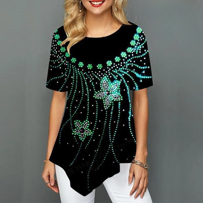 T-shirt a motif brillant