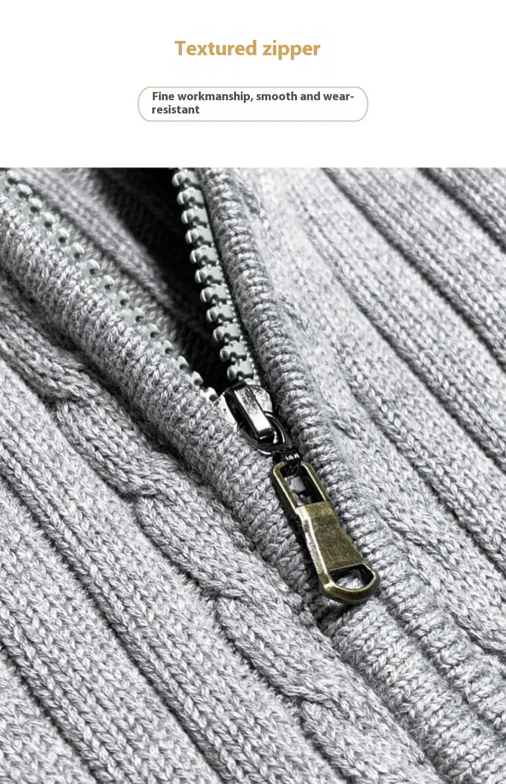Cardigan à zip en coton pour homme