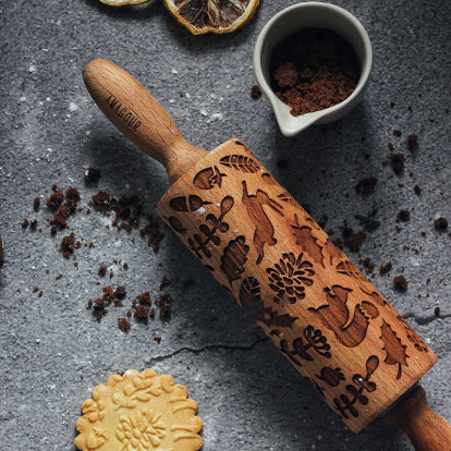 Mini-rouleau à pâtisserie à imprimé faune