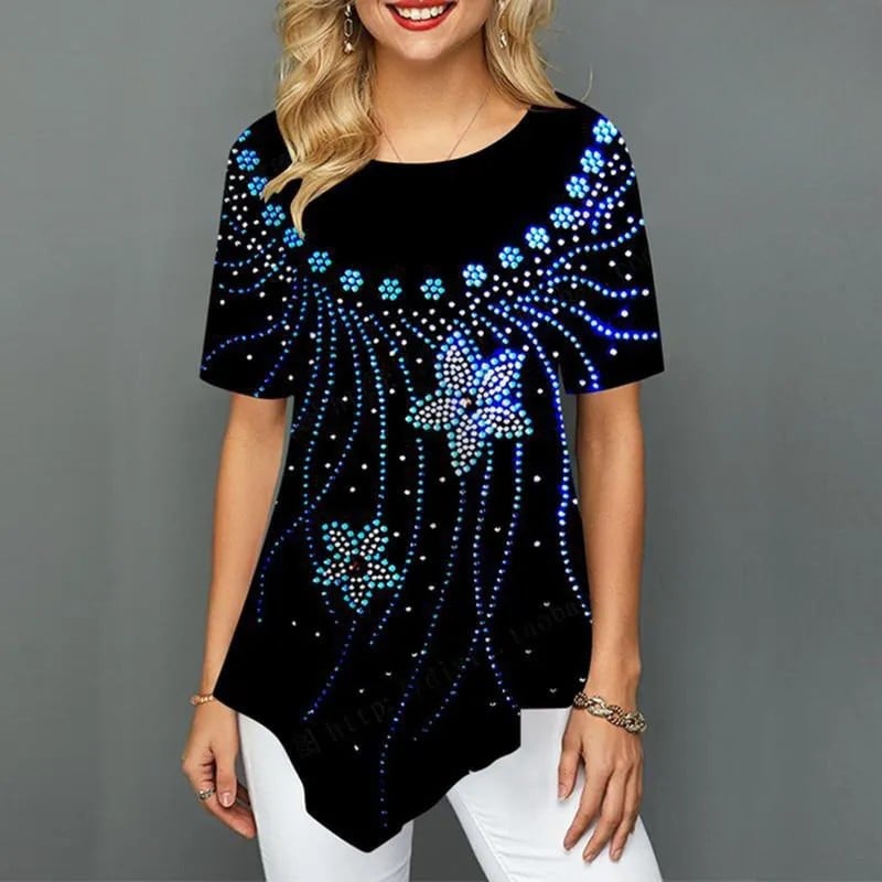 T-shirt a motif brillant