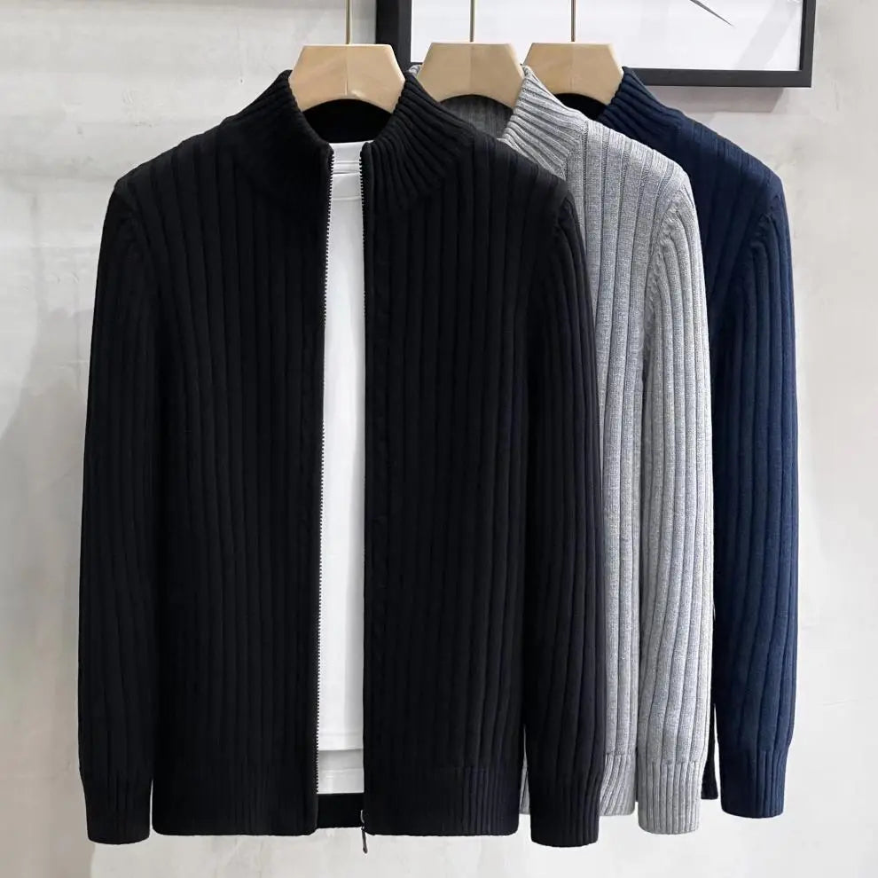 Cardigan à zip en coton pour homme