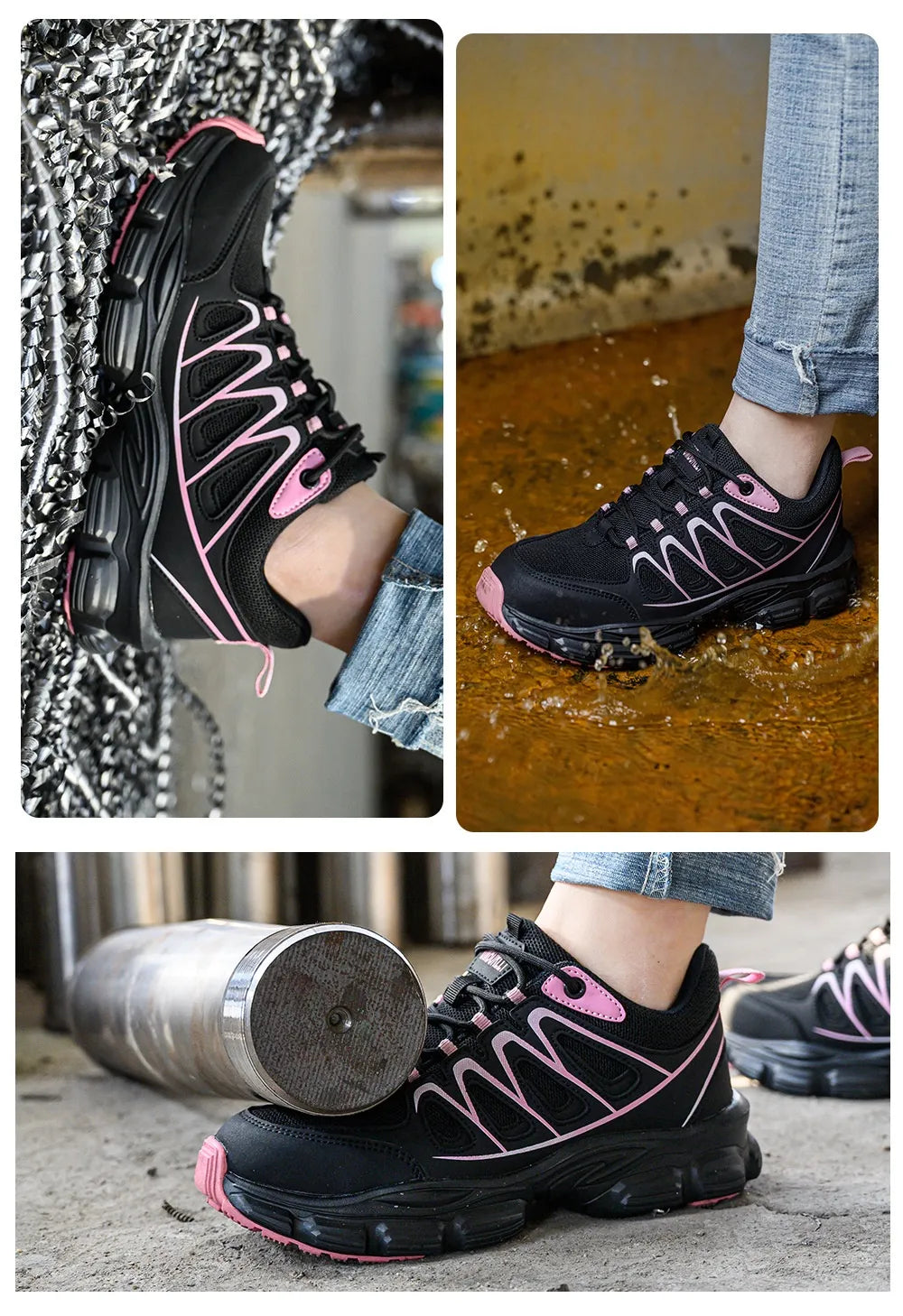 Chaussures de sport à cap d'acier pour dames