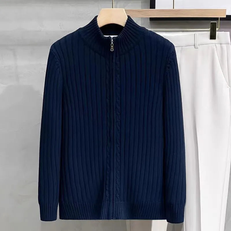 Cardigan à zip en coton pour homme