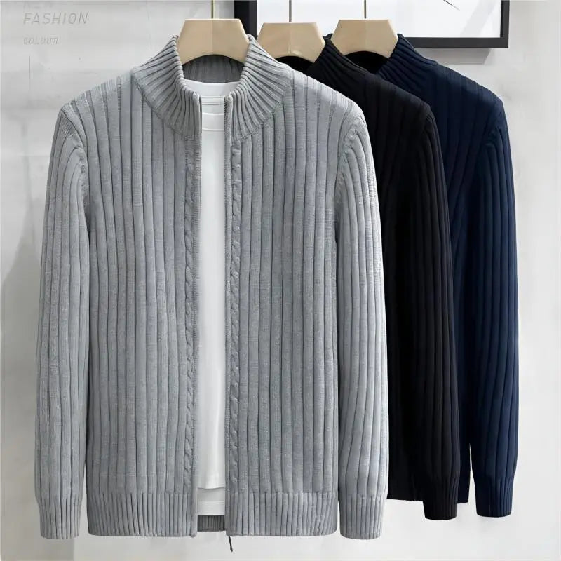 Cardigan à zip en coton pour homme