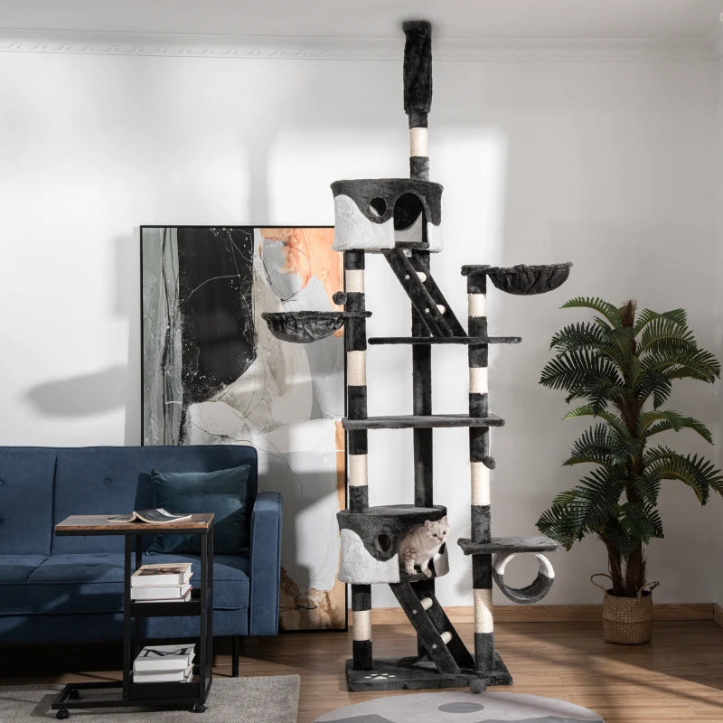 Arbre à chat géant deluxe de 94-102 pouces