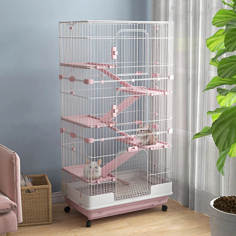 Cage pour petits animaux Pawhut à 6 niveaux