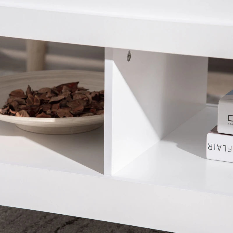 Table basse à rangement avec plateau relevable