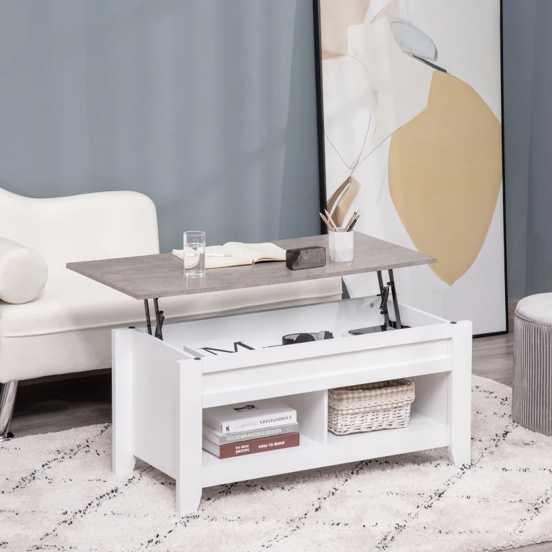 Table basse à rangement avec plateau relevable