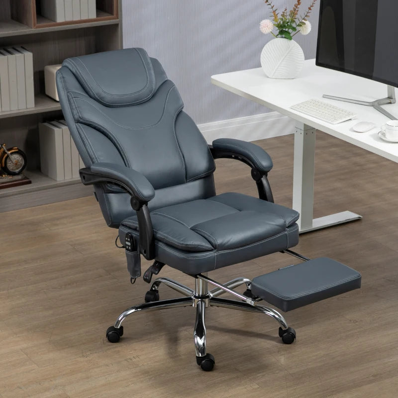 Fauteuil de bureau massant, chauffant, inclinable Vinsetto