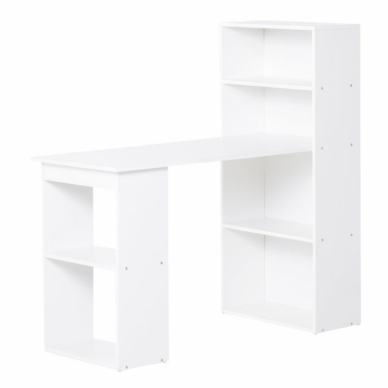 Bureau de travail blanc avec bibliothèques