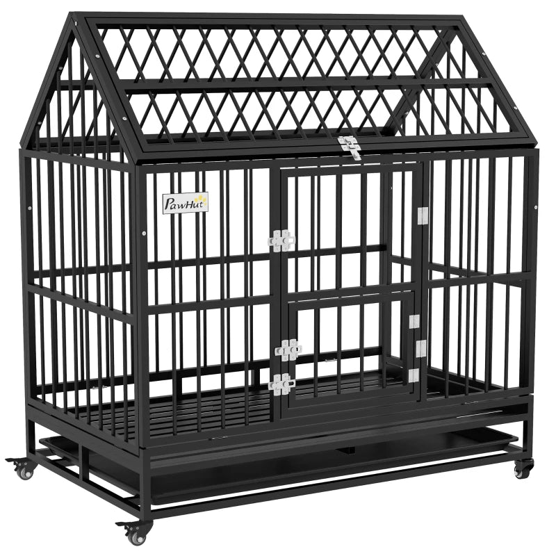 Maison pour grands chiens en acier Pawhut