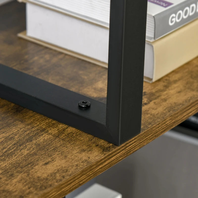 Bibliothèque à 5 tablettes de style industriel