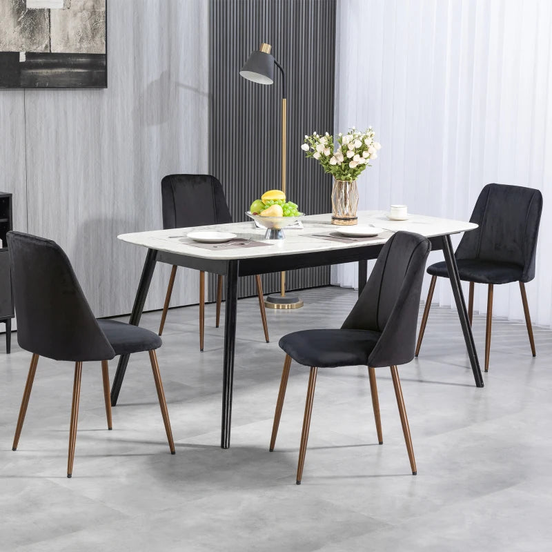 Ensemble de 4 chaises de salle à manger luxueuses