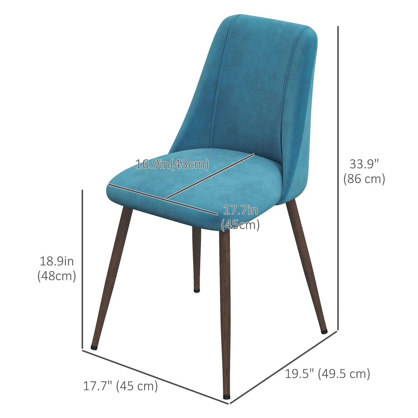 Ensemble de 4 chaises de salle à manger luxueuses