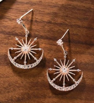 Boucles d'oreilles Étoile et Lune