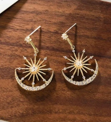 Boucles d'oreilles Étoile et Lune