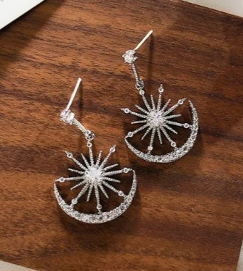 Boucles d'oreilles Étoile et Lune