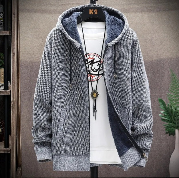 Cardigan en molleton doublé pour hommes