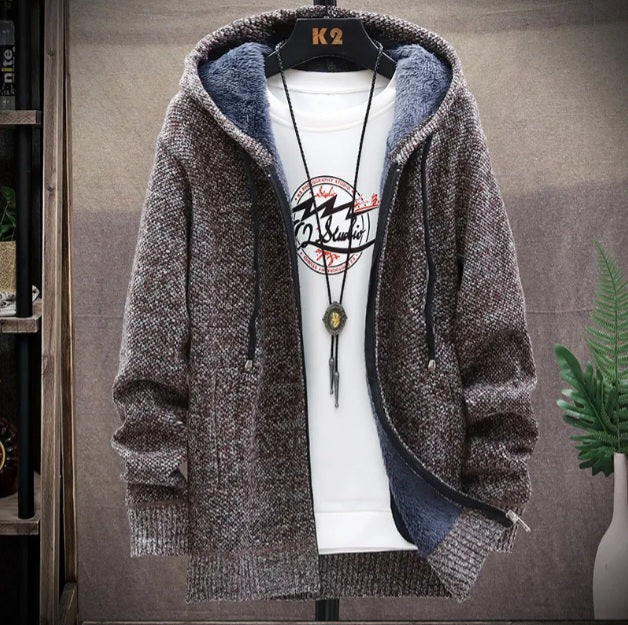 Cardigan en molleton doublé pour hommes