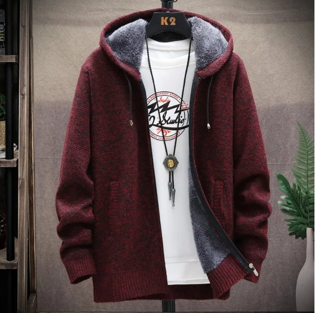 Cardigan en molleton doublé pour hommes