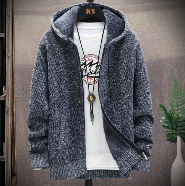 Cardigan en molleton doublé pour hommes