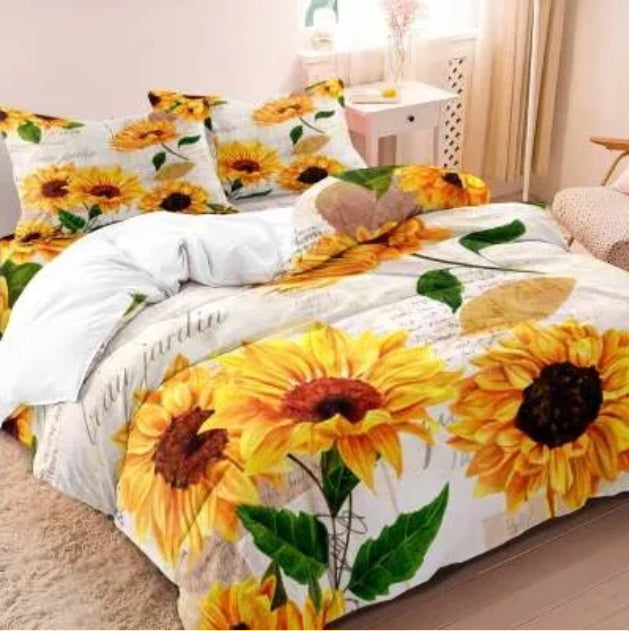 Ensemble housse de couette Tournesols
