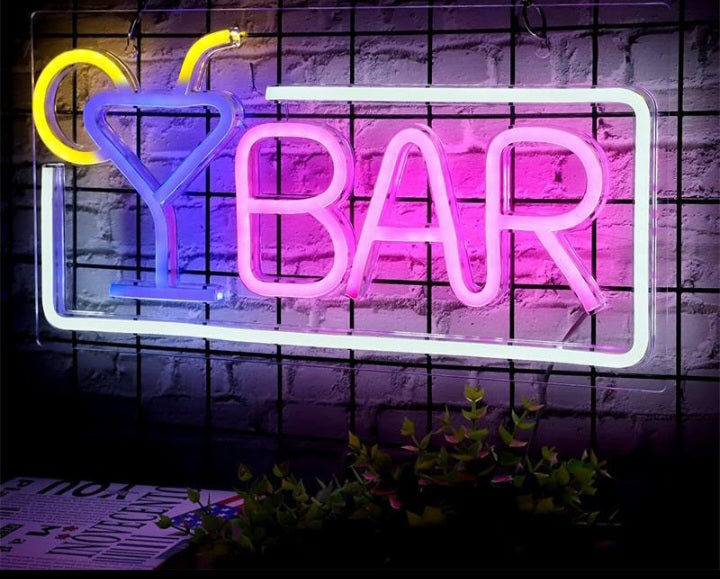 Enseigne de bar en néon