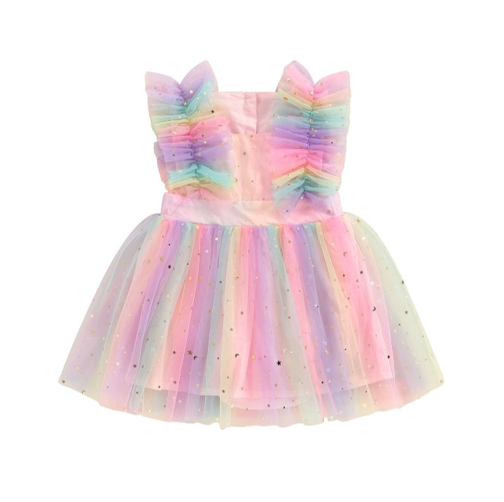 Robe soleil Arc-en-ciel pour bambine