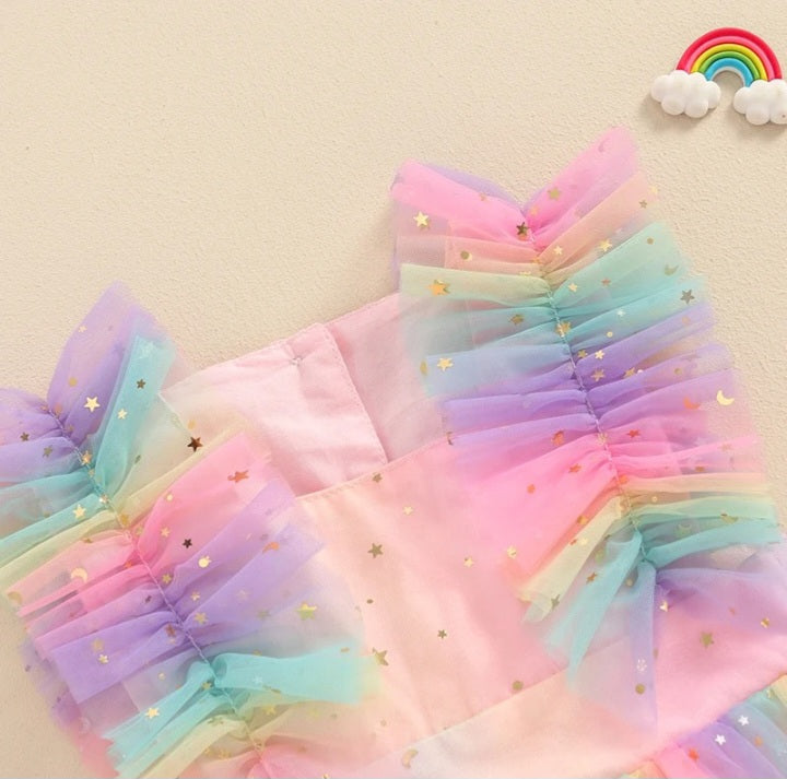 Robe soleil Arc-en-ciel pour bambine