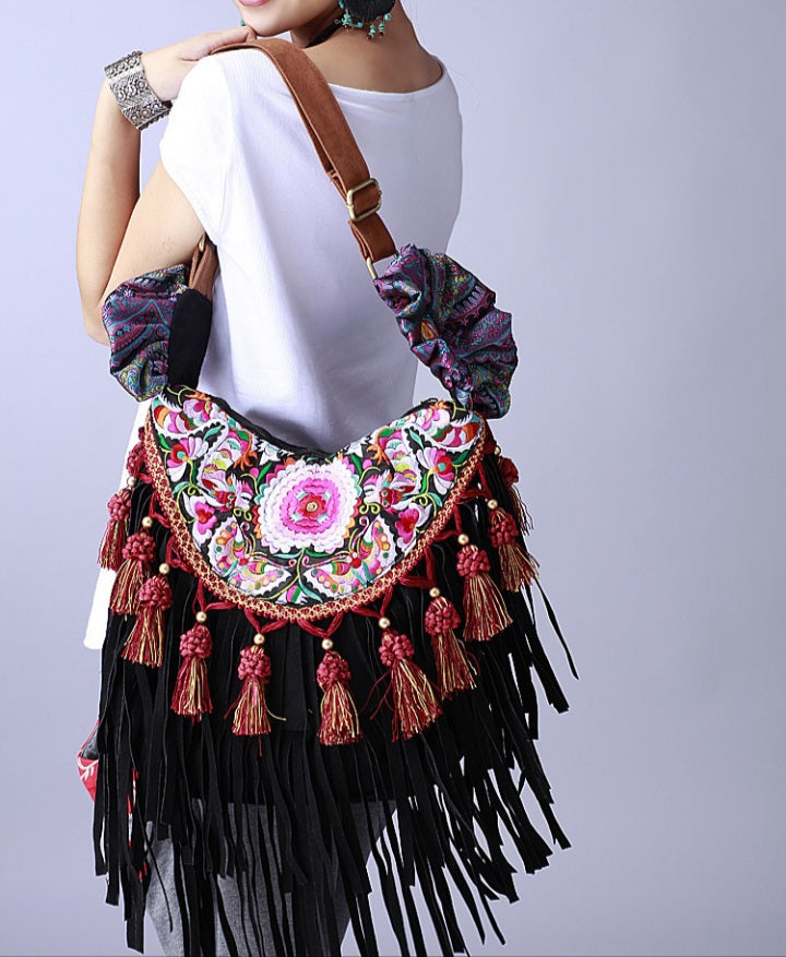 Sac messager à motif ethnique