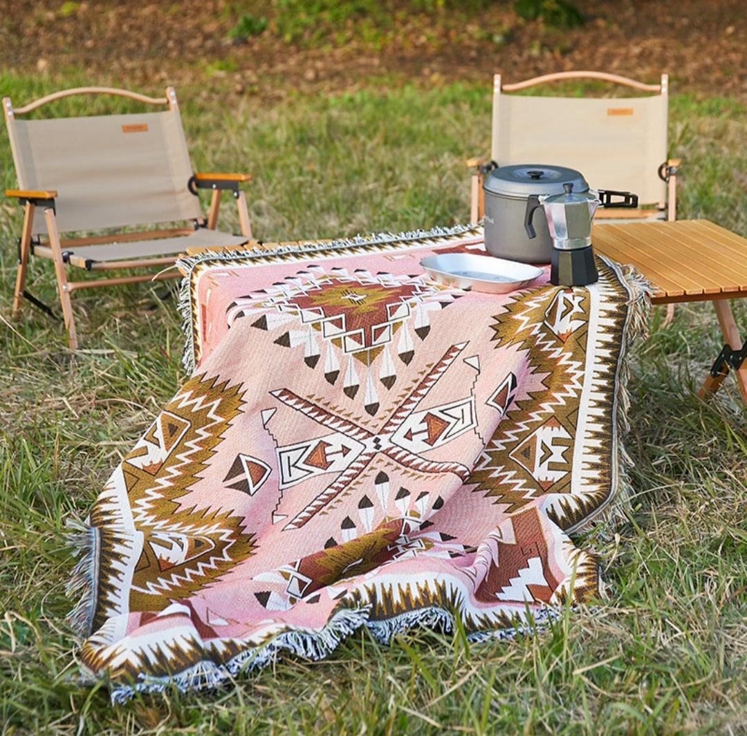 Couverture bohème en jacquard