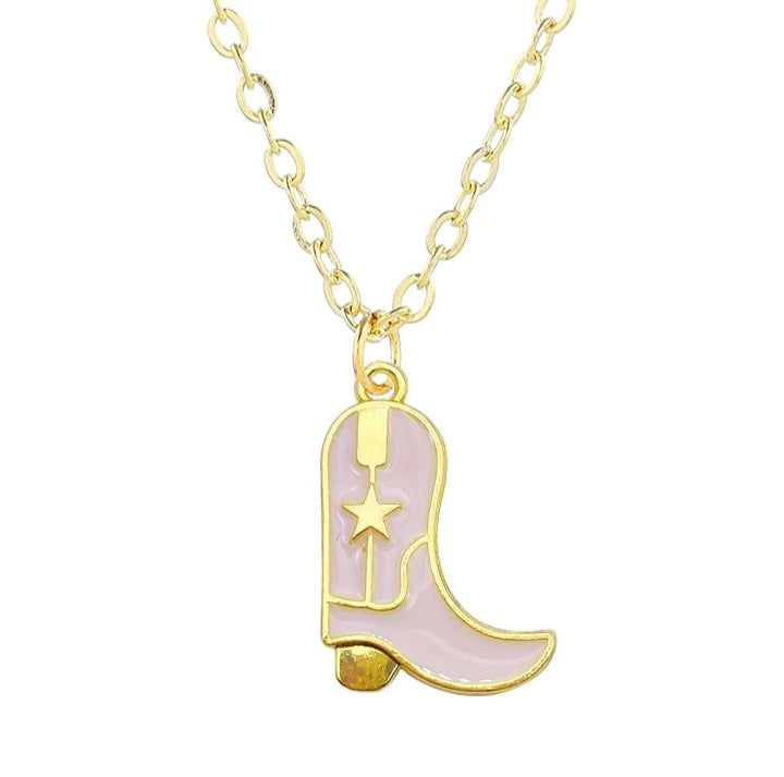 Pendentif botte de cowboy sur chaine