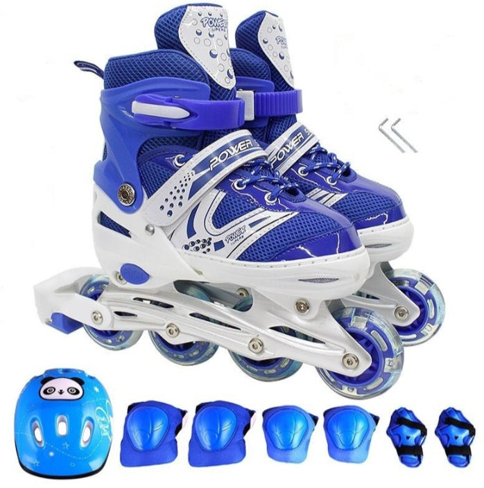 Ensemble complet de patins à roues alignées pour enfants