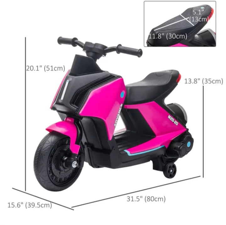 Mini-moto électrique pour enfants avec roues d'entraînement