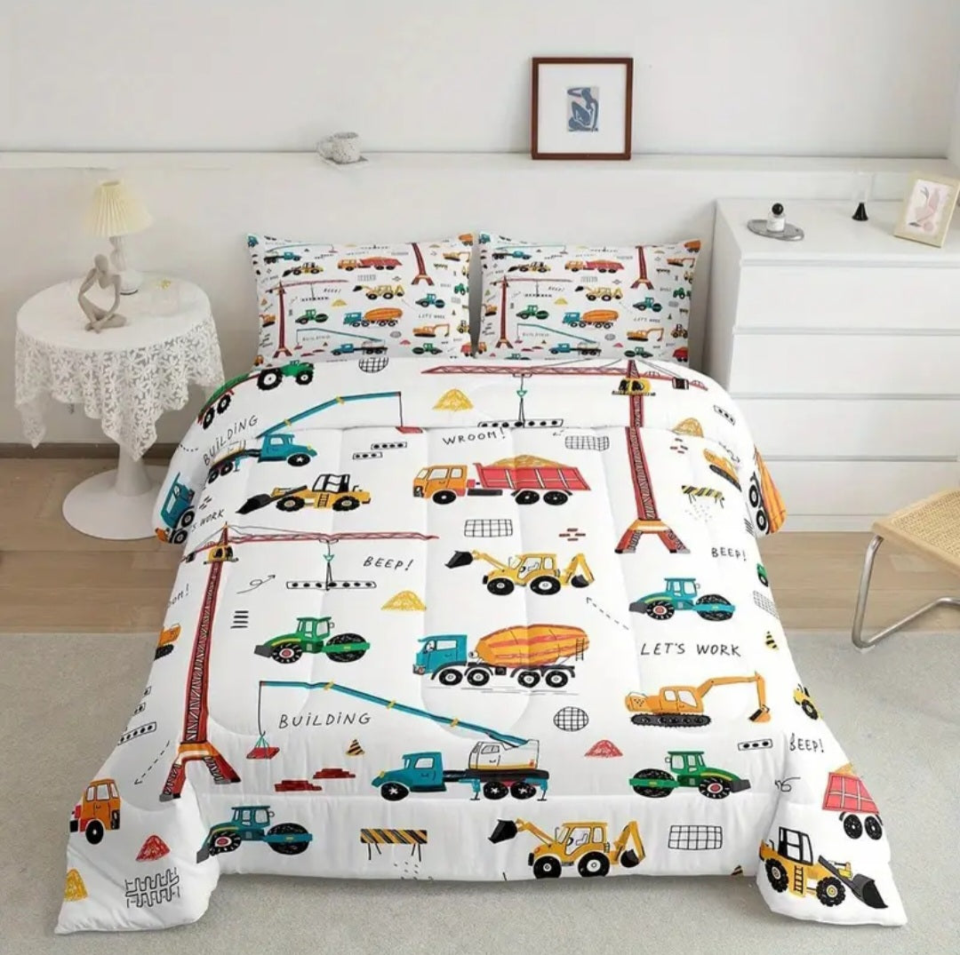 Ensemble de couette en microfibre Construction pour enfant