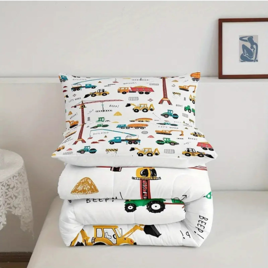 Ensemble de couette en microfibre Construction pour enfant