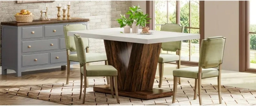Table de cuisine de style campagne à 4 places