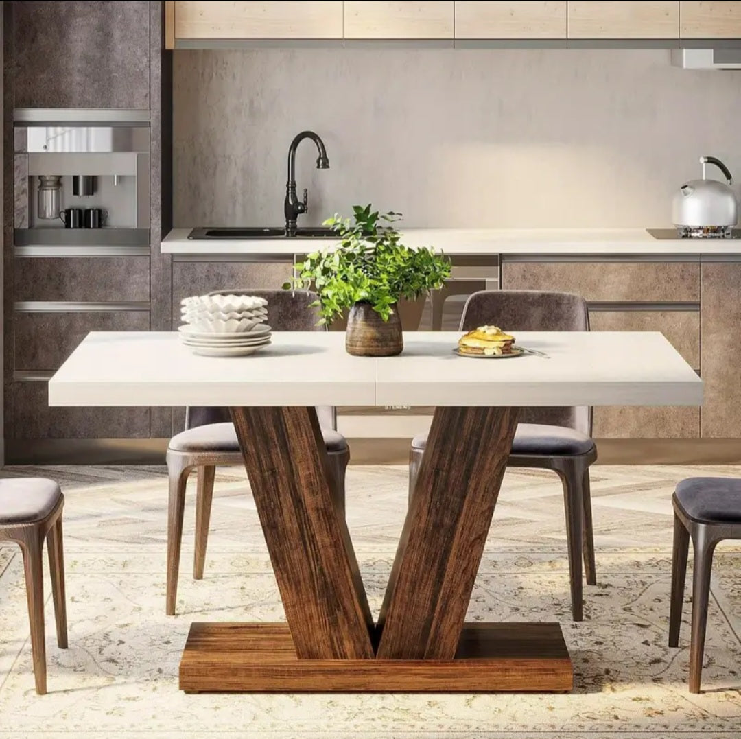 Table de cuisine de style campagne à 4 places