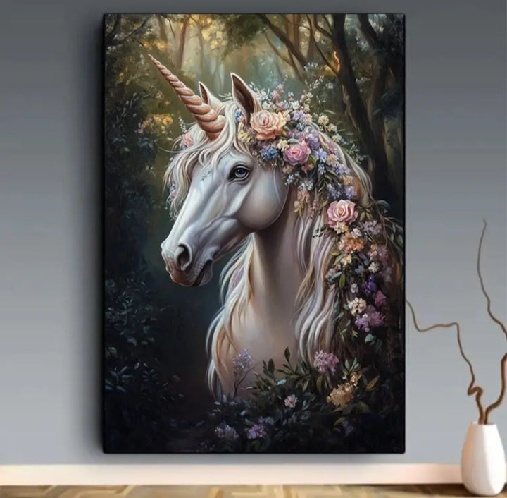 Impression de licorne sur toile